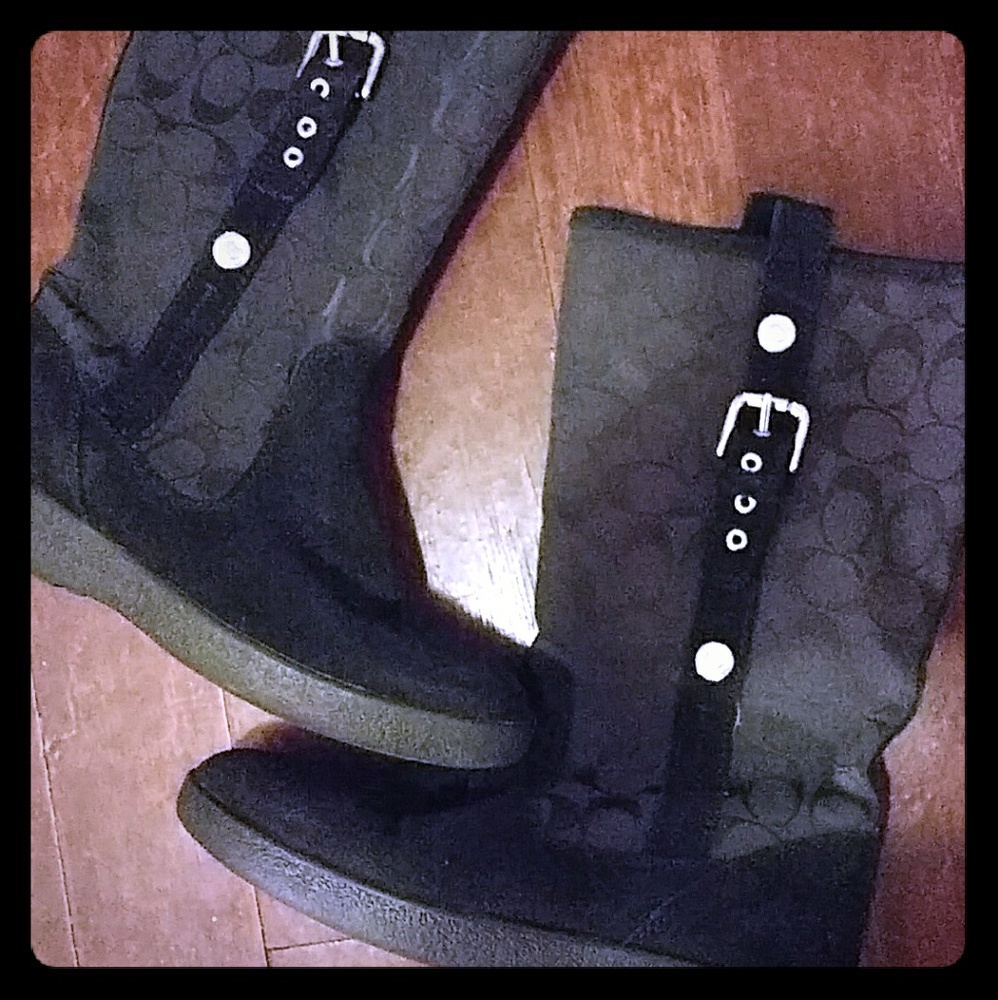 Black coach boots